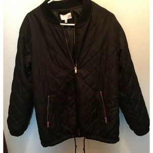 Kendall + Kylie Bomber Jacket W/ Rose Gold Zippers